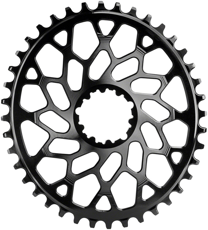 absoluteBLACK Oval Narrow-Wide Direct Mount Chainring - 40t, SRAM 3-Bolt Direct Mount, 6mm Offset, Black