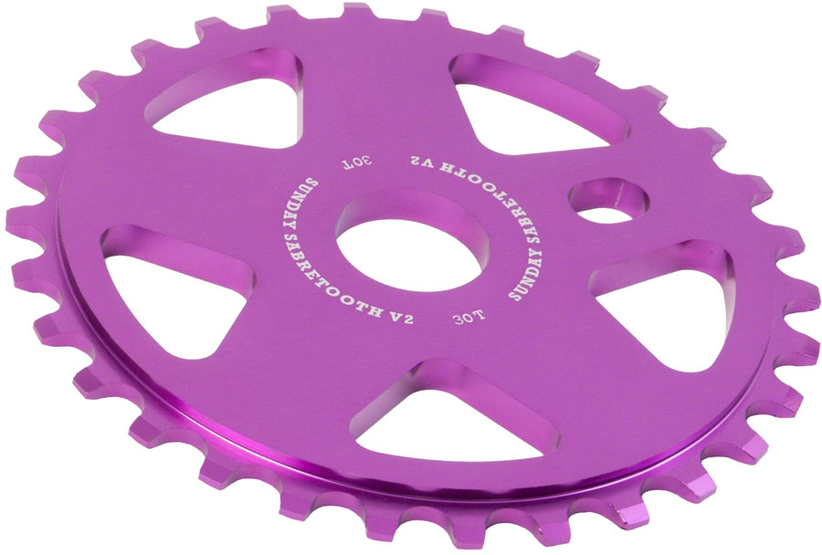 Sunday Sabretooth V2 Sprocket - 30t, Anodized Purple 