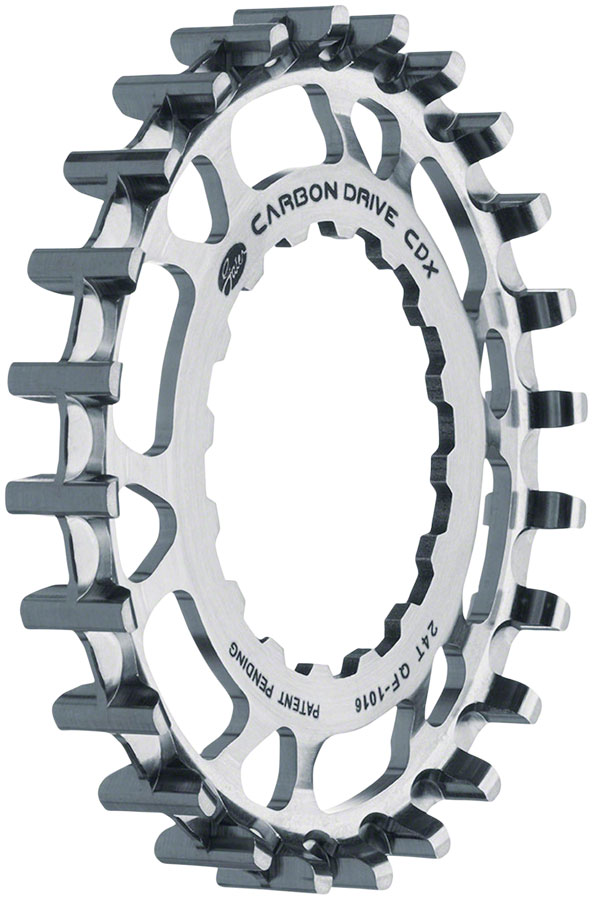 Gates Carbon Drive CDX CenterTrack Front Sprocket - 24t, For Bosch GEN 2, Silver 