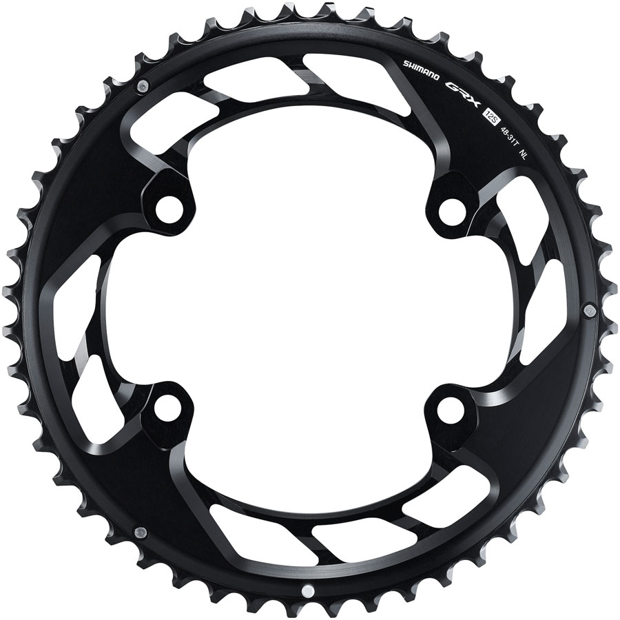 Shimano GRX FC-RX820-2 Chainring - 48t, Outer Ring, 110 BCD, For 2x 12-Speed, Black