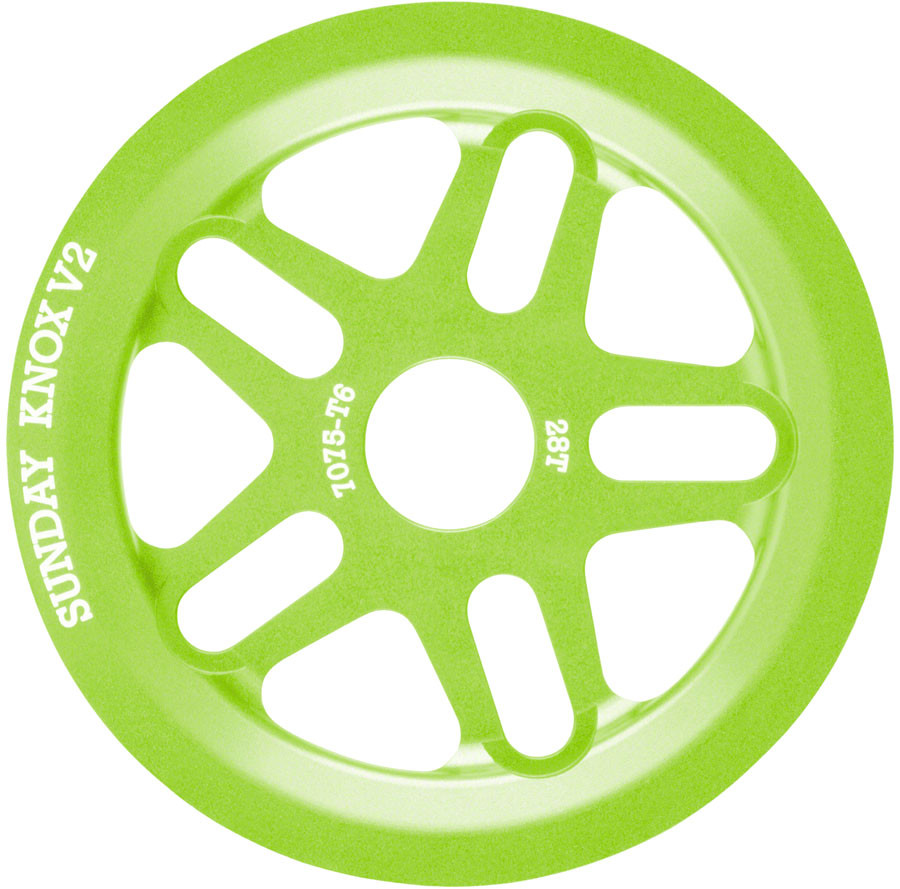 Sunday Knox V2 Sprocket - 28t, Electro Green 