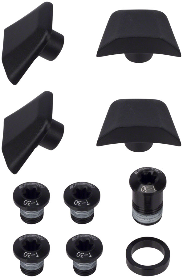 Full Speed Ahead SL-K ABS Chainring Bolt Kit - Black, 10-Piece Kit