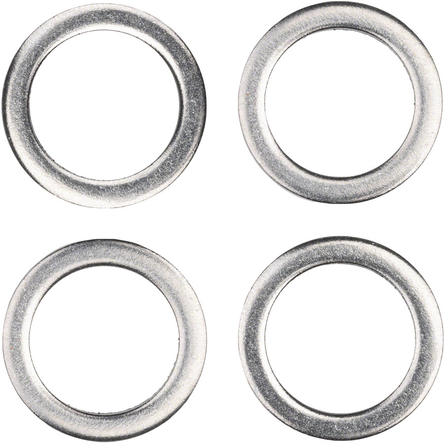 Promax Pedal Washers - Silver, Bag of 4