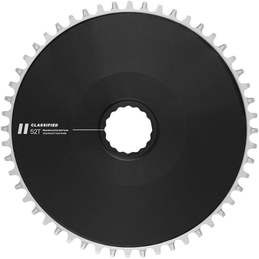 Classified Aero Chainring - 52t, DropStop ST for HG+ and KMC 12-Speed Chains, Black