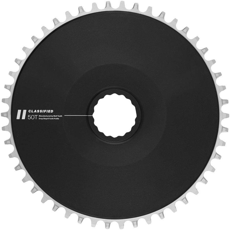 Classified Aero Chainring - 50t, DropStop B fits SRAM Flattop T-Type 12/13-Speed Chains, Compatible with all 11-Speed Chains, Black