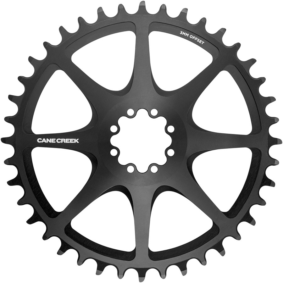 Cane Creek Direct Mount Chainring - 38t, 8-Bolt Direct Mount, 3mm Offset, Black