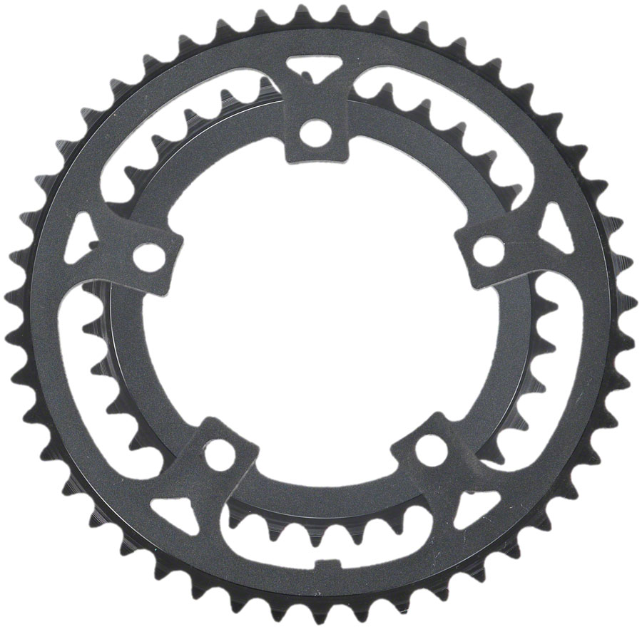 Samox 219AA Chainring Set - 46/34t, 110 BCD, Aluminum Rings, Black 