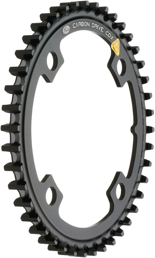 Gates Carbon Drive CDX CenterTrack Front Belt Drive Ring - 39t, 4-Bolt, 104mm BCD, Black