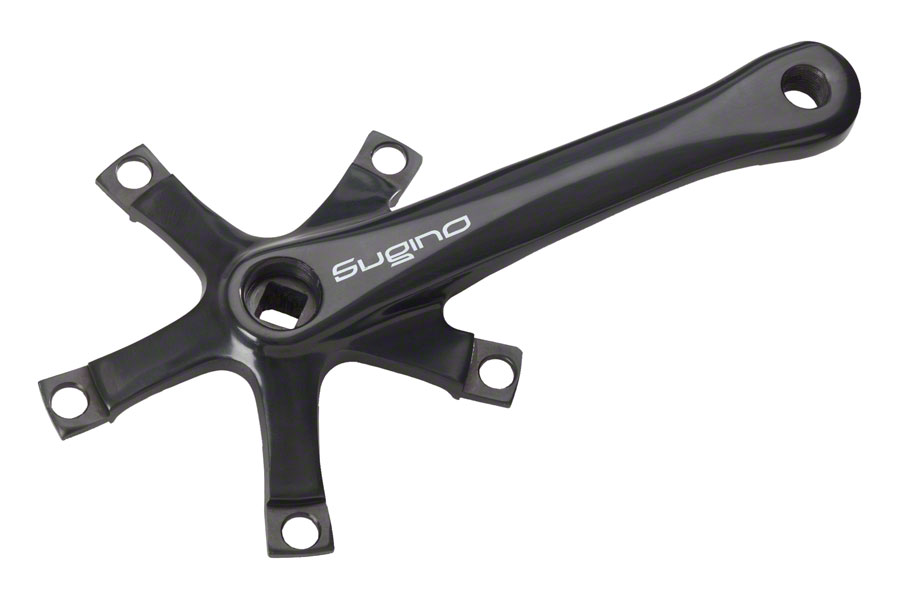 Sugino RD2 Crank Arm Set - 175mm, Single Speed, 130 BCD, Square Taper JIS Spindle Interface, Black