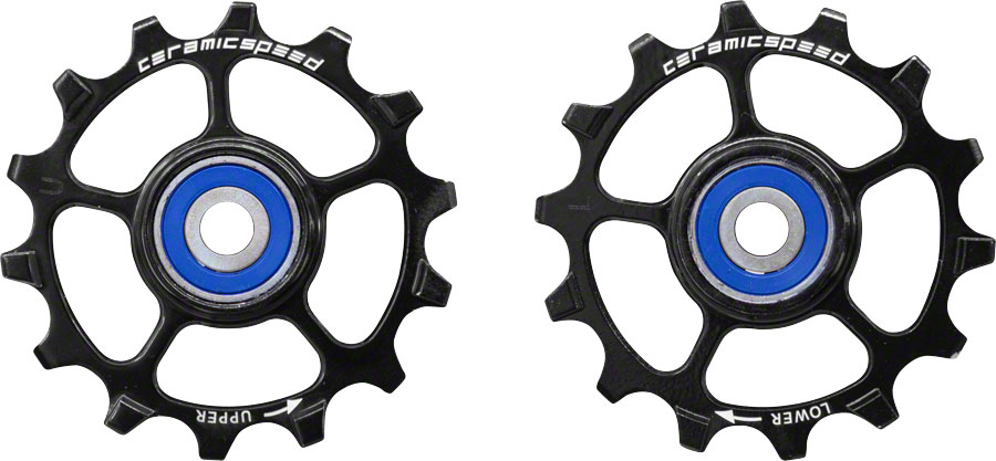 CeramicSpeed Pulley Wheels for SRAM Eagle 1 x 12-speed - 14 Tooth, Alloy, Black 