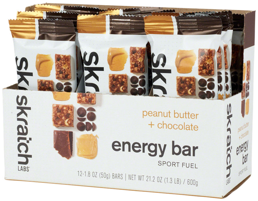 Skratch Labs Skratch Labs Energy Bar Sport Fuel - Peanut Butter and Chocolate, Box of 12