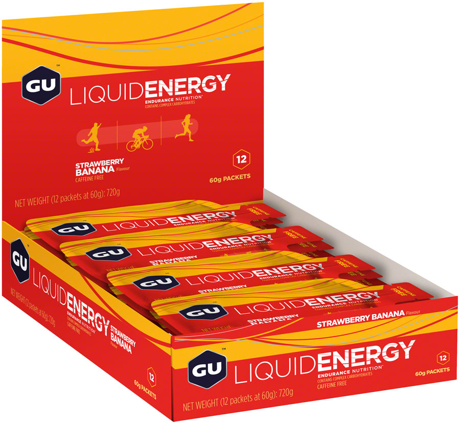 GU Liquid Energy Gel -  Strawberry/Banana, Box of 12