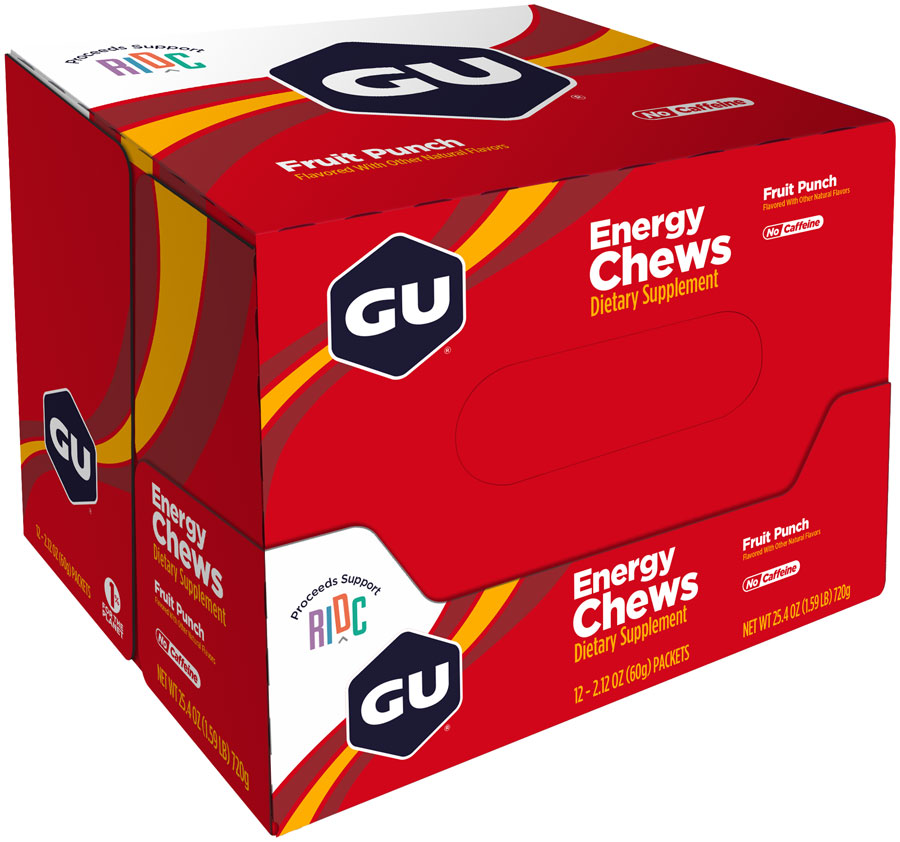 GU Energy Chews-Fruit Punch, Box of 12