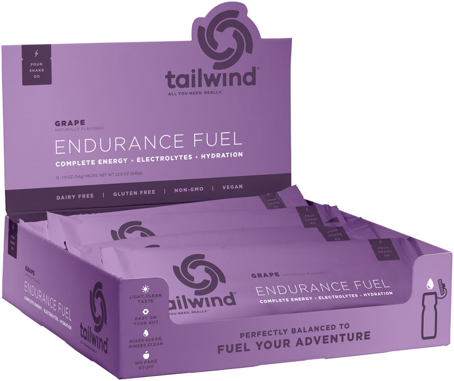Tailwind Nutrition Endurance Fuel Grape - Box of 12 Single Servings