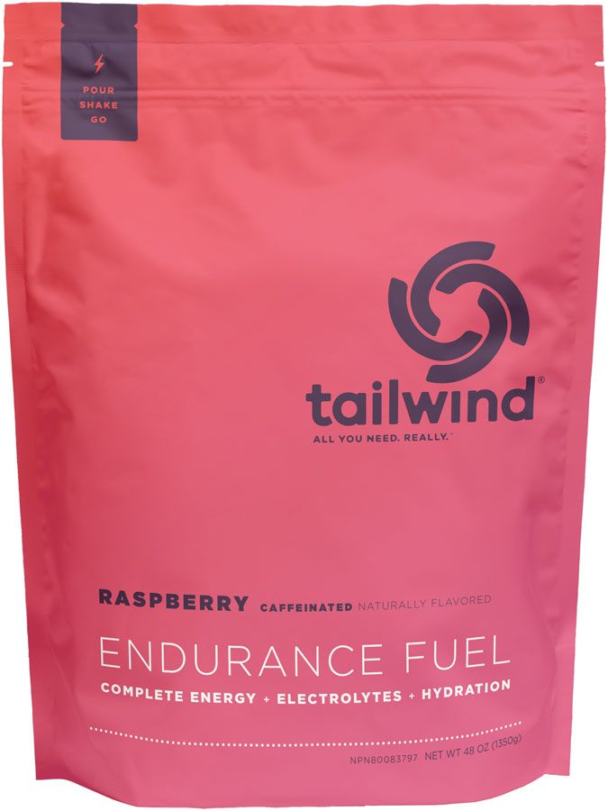 Tailwind Nutrition Endurance Fuel Raspberry - Caffeinated , 50 Serving Bag