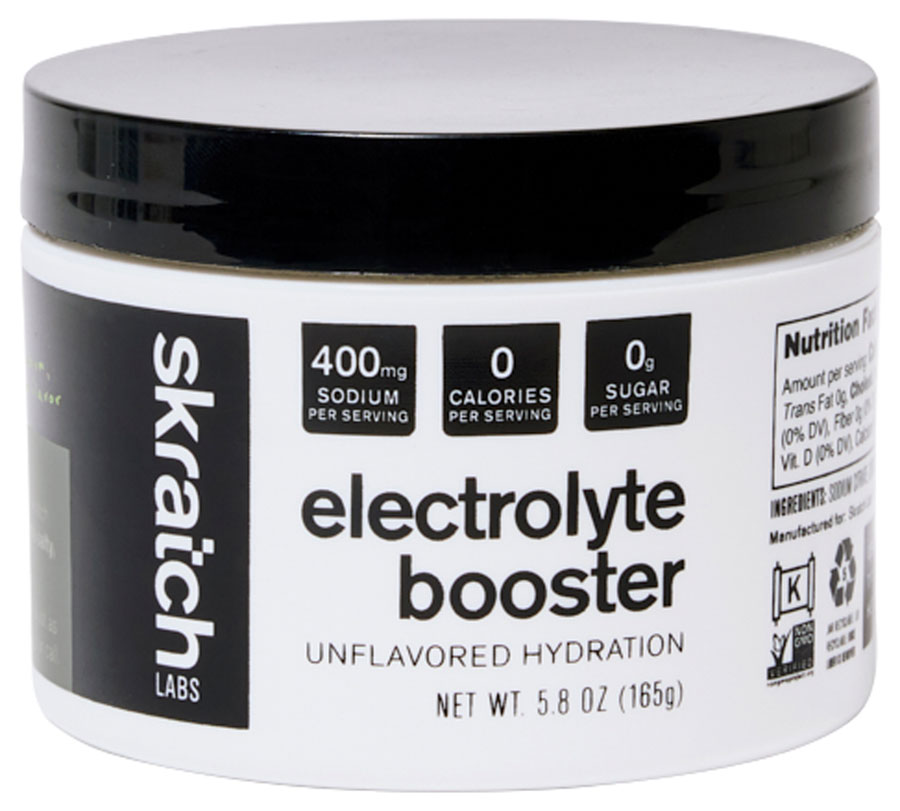 Skratch Labs Electrolyte Booster, Unflavored Hydration, 60-Serving Jar