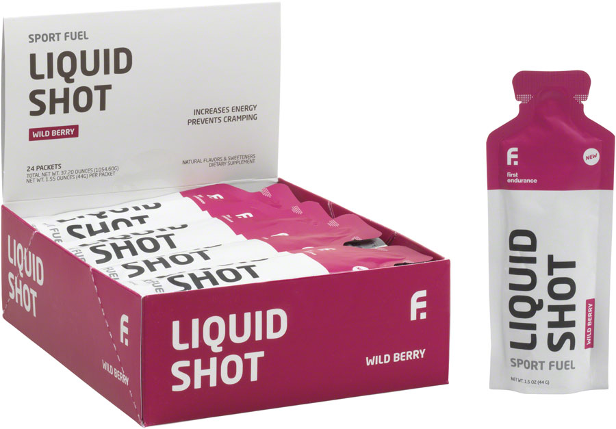 First Endurance Liquid Shot - Wildberry, Pack of 24