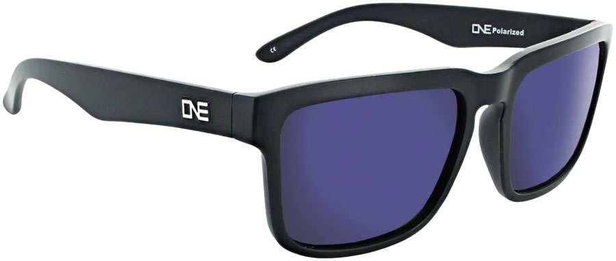 Optic Nerve ONE Mashup Sunglasses - Matte Black/Polarized Smoke with Blue Mirror