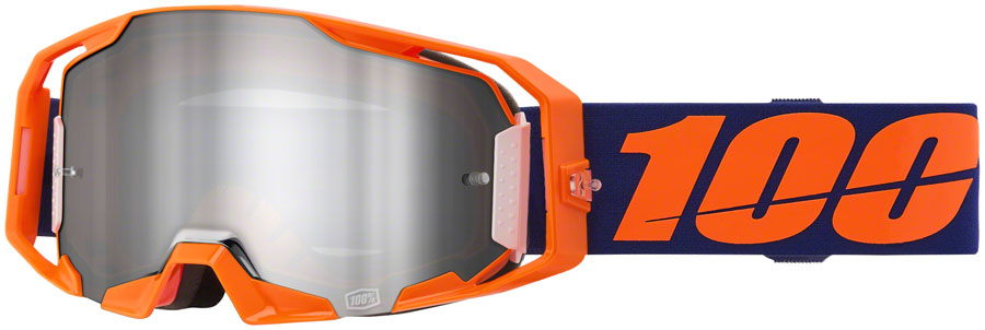 100% ARmatic Goggles - Neon Orange, Mirror Silver Flash Lens