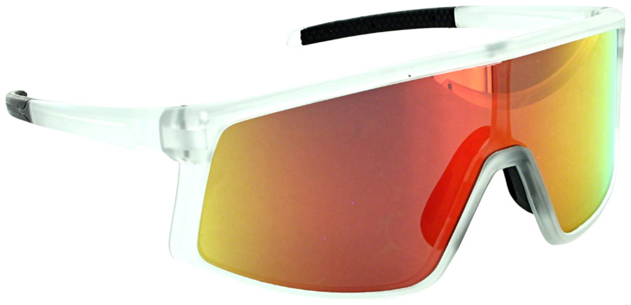 Optic Nerve Gravel Cat Sunglasses - Matte Crystal Frost, Polarized Smoke Lens/Red Mirror