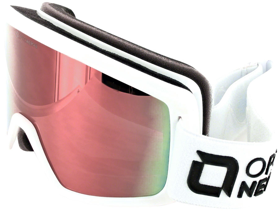 Optic Nerve Shavano Goggles - Shiny White, Amber/Red Revo Mirror Cat 2