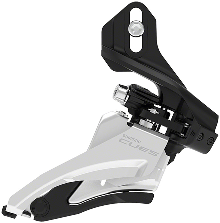 Shimano CUES FD-U4000-D Front Derailleur - 9/10-Speed, Double, Side Swing, Direct Mount, 36/40t Max, Black/Silver