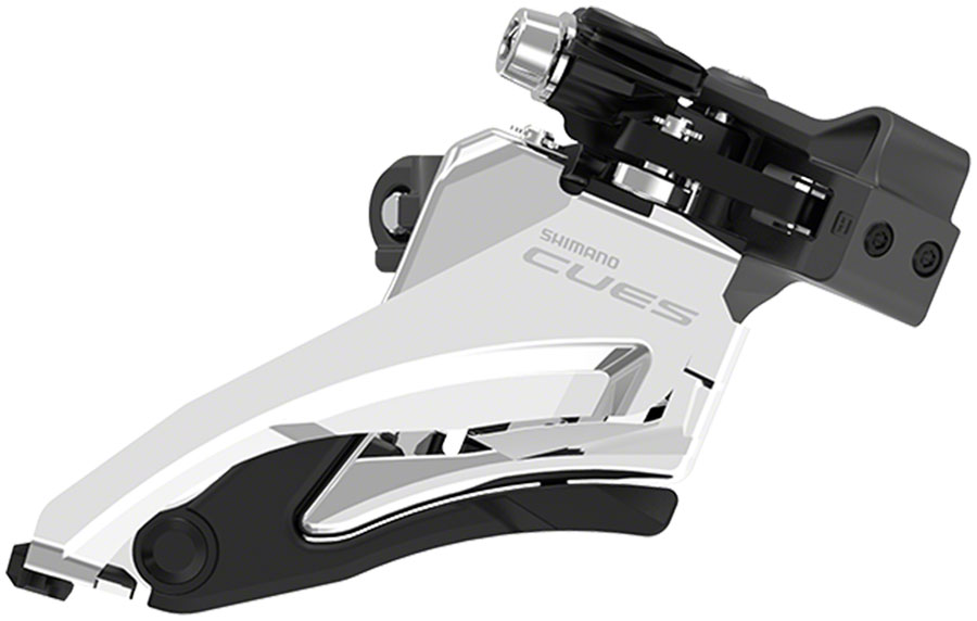 Shimano CUES FD-U6000-M Front Derailleur - 10/11-Speed, Double, Side Swing, Mid Clamp Mount, 36/40t Max, Black/Silver