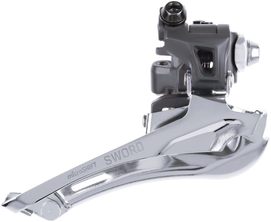 microSHIFT Sword Front Derailleur - 10-Speed, Double, 46-52t Max Ring, Braze-On, Sword Compatible