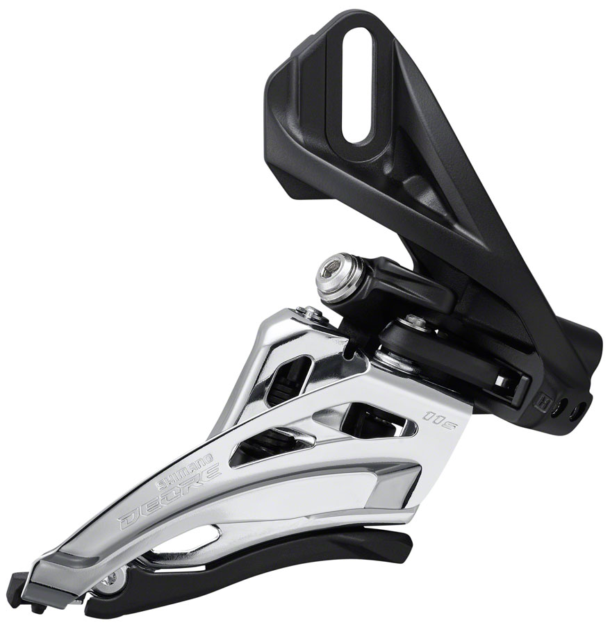 Shimano Deore FD-M5100-D Front Derailleur - 11-Speed, Double, Side Swing, Front Pull, Direct Mount, Black/Silver 