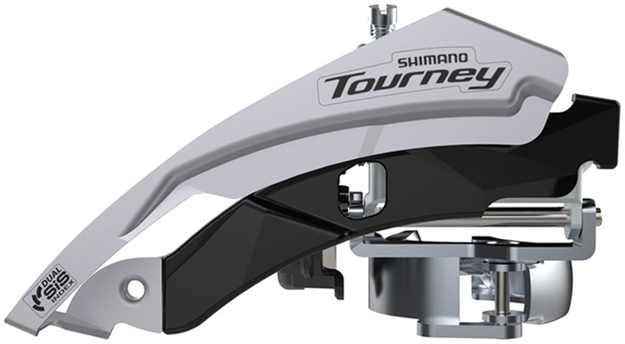 Shimano Tourney FD-TY600-L6 Front Derailleur - 6/7/8-Speed, Triple, Top Swing, Dual Pull, 31.8/34.9mm, 66-69° Chainstay Angle, 18t Cap.