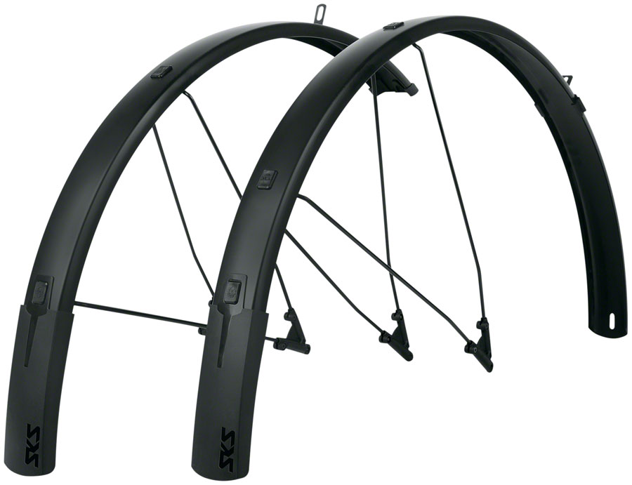 SKS B56 Bluemels Style Full Coverage Fender Set - 56mm, 700 x 38-47, Matte Black