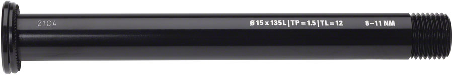 WHISKY No.9 Thru Bolt - 15mm, 135mm, P1.5, TL12, Black 
