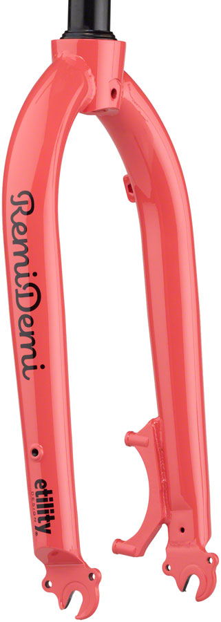 Benno RemiDemi Replacement Fork - Aluminum, Coral Pink, QR, 20", Post Mount,  22+