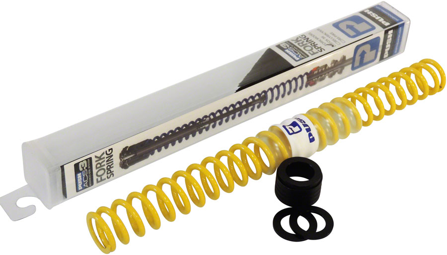 PUSH Industries ACS3 Spring Assembly - 140-170mm, 2014-Current FOX 36, 35 lb/in Spring Weight, Yellow 