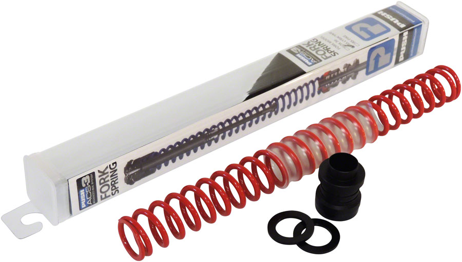 PUSH Industries ACS3 Spring Assembly - 140-170mm, 2016-Current RockShox Yari and Lyrik, 30 lb/in Spring Weight, Red 