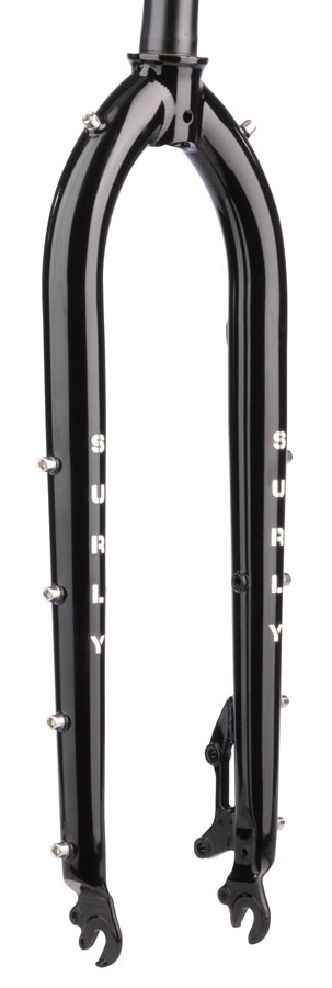 Surly Cocktail Fork - 27.5" / 29", QRx100mm, 1-1/8" Straight Steerer, 445mm Axle To Crown, Steel, Black
