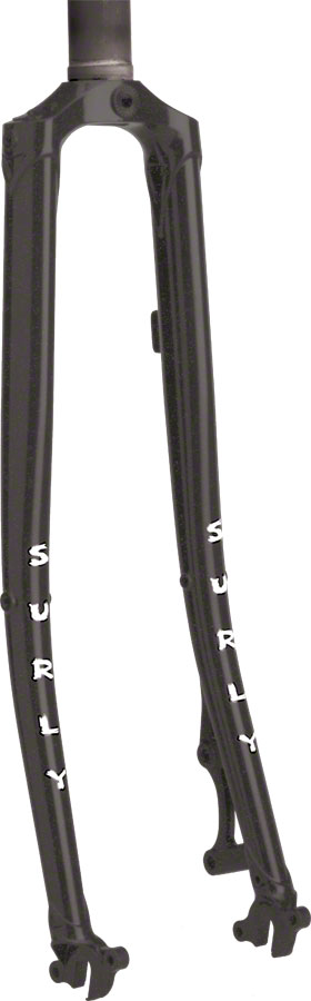 Surly Straggler Fork - 700c, QRx100mm, 1-1/8" Straight Steerer, 400mm Axle To Crown, Steel, Black 