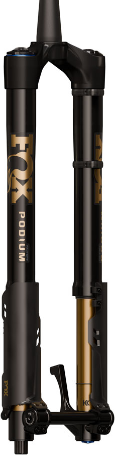 FOX Factory Podium Inverted Suspension Fork - 29", 160 mm, 20TA x 110 mm, 44mm Offset, GRIP X2, 68HT Crown, Black/Podium Gold