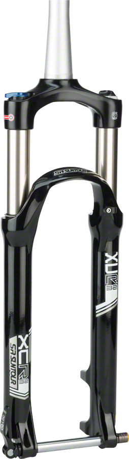 SR Suntour XCR Air LO-R Suspension Fork - 27.5", Tapered Steerer, 100mm, 100x15mm, Disc, Black 