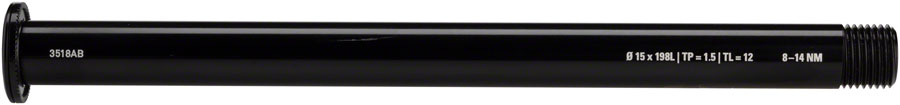 WHISKY No.9 Thru Bolt Fat, 15mm x 198mm, 1.5TP 