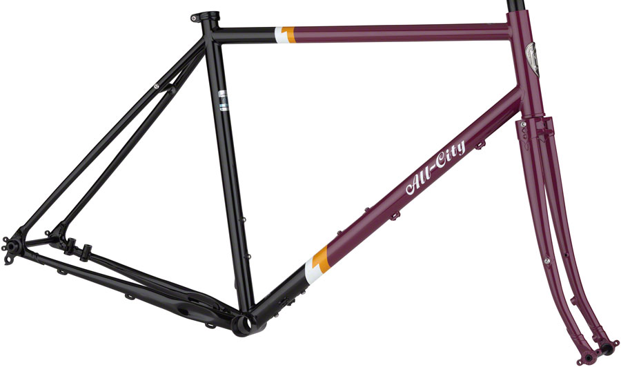 All-City Gorilla Monsoon Frameset - 650b, Steel, Charred Berry, 52cm 