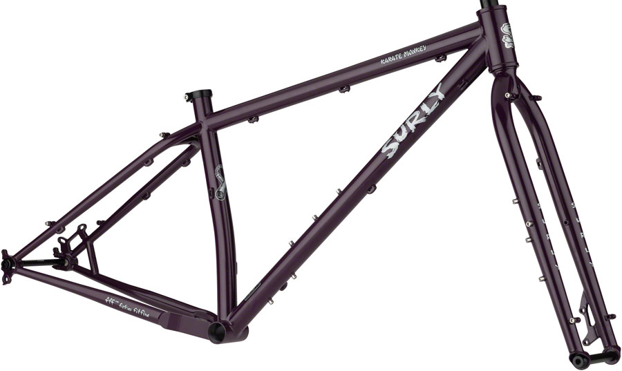 Surly Karate Monkey Frameset - 27.5", Steel, Organic Eggplant, X-Small