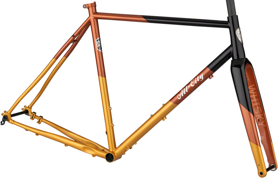 All-City Cosmic Stallion Frameset - 650b/700c, Steel, Black/Brick/Bronze, 46cm 