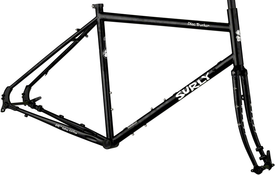 Surly Disc Trucker Frameset - 700c, Steel, Hi-Viz Black, 56cm