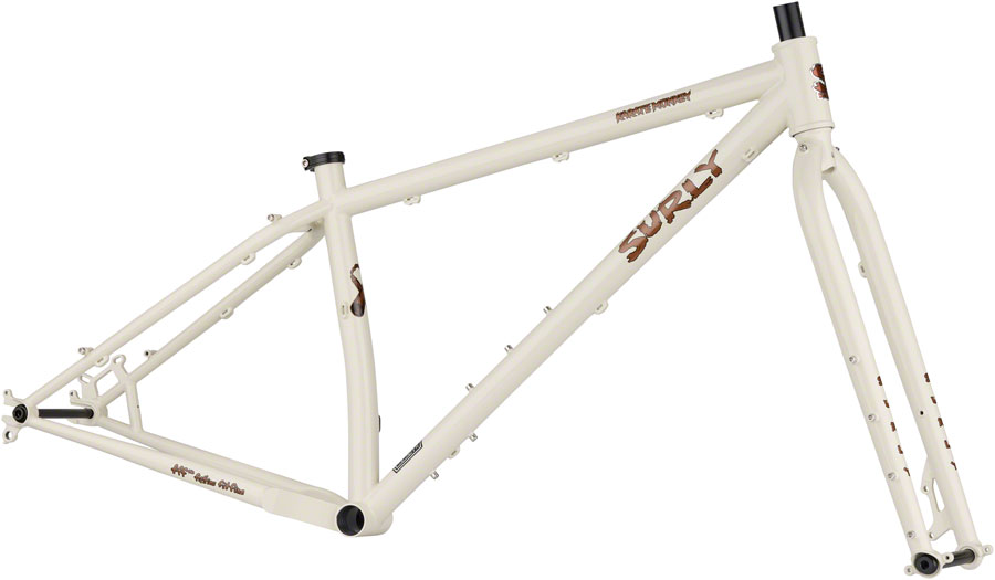 Surly Karate Monkey Frameset - 27.5", Steel, Snow Mold White, Large