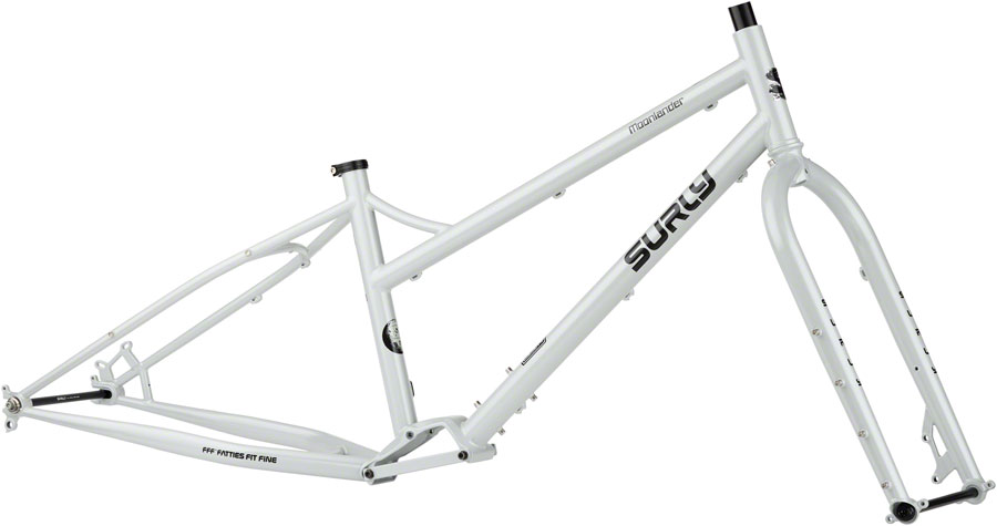 Surly Moonlander Fat Tire Bike Frameset - 24", Steel, Lunar Dust Gray, X-Large