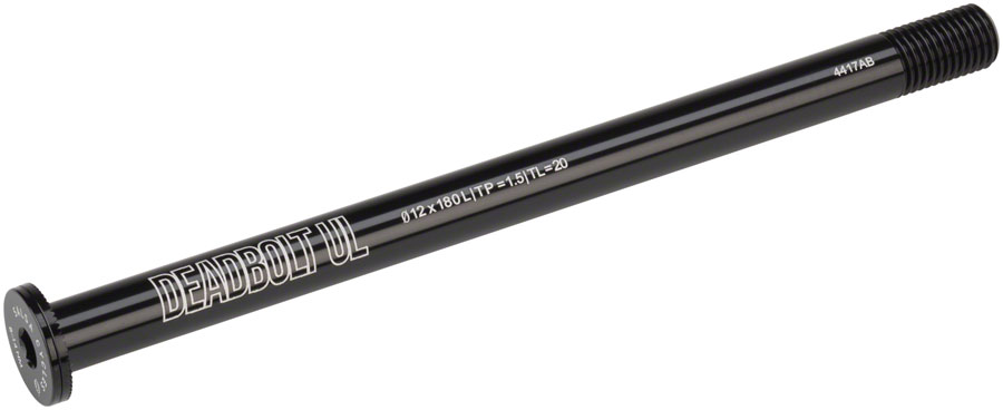 Salsa Deadbolt Ultralight Thru-Axle, Rear, 12mm Axle Diameter, 180mm Length, 1.5 Thread Pitch, 20mm Thread Length 