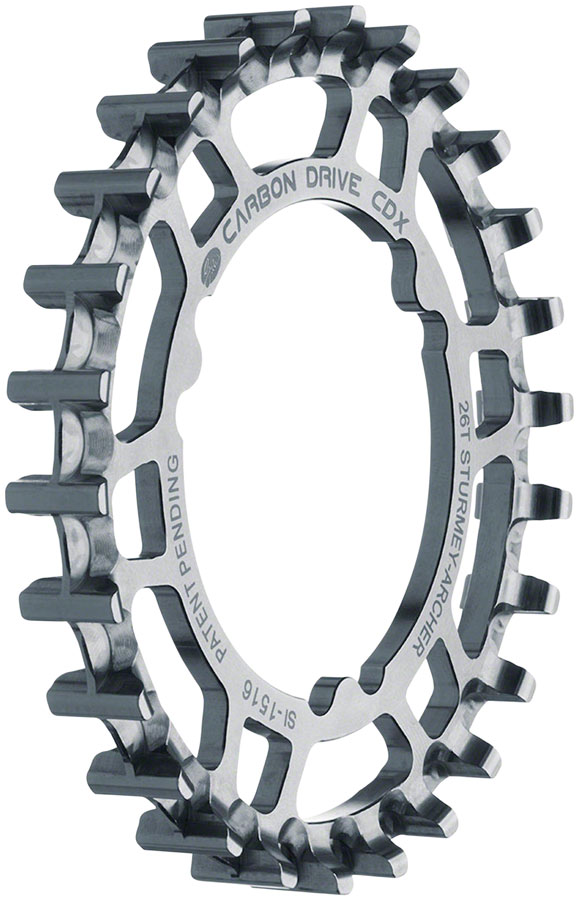 Gates Carbon Drive CDX CenterTrack Rear Sprocket - 26t, For Sturmey-Archer 46.87mm 3-Lobe, Silver 