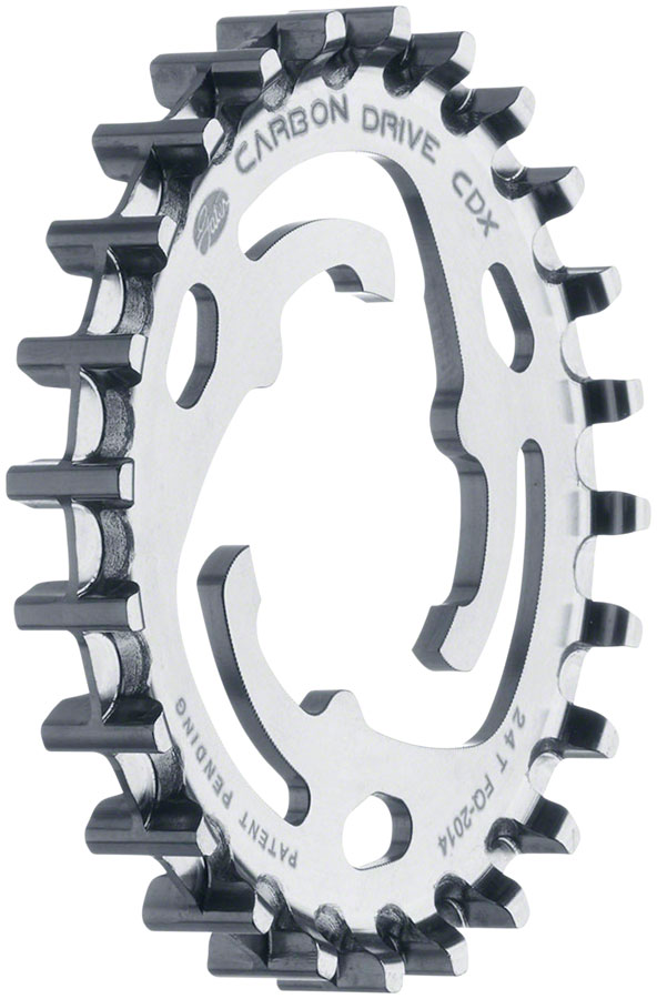 Gates Carbon Drive CDX CenterTrack 3-Lobe SureFit™ Rear Sprocket - 24t, Shimano/SRAM 3-Lobe, Silver