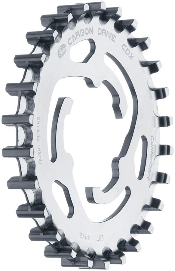 Gates Carbon Drive CDX CenterTrack 3-Lobe SureFit™ Rear Sprocket - 26t, Shimano/SRAM 3-Lobe, Silver